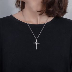 Sterling Silver CZ Heart Cross Faith Necklace 💜✝️ NWOT